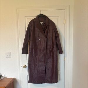 Via Accenti leather coat